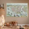 MuchoWow® Poster Geschichte - Karte - Jahrgang 180x120 cm - Produktbild-Vorschau 6