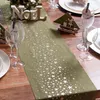 Tischläufer mit Sternen Khaki Grün / Gold 28 cm x 3 m - Produktbild-Vorschau 2