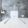 U-kabine Pendeltür 90x90cm mit Seitenwand 6mm ESG Glas mit Produktbild-Vorschau 2