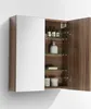 Spiegelschrank Bad 60 cm montiert Nussbaum SIENA Produktbild-Vorschau 1