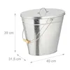 Seau à cendres Relaxdays avec couvercle, 22 l, seau à Voir les images du produit 4