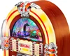 A close-up view of a retro-style jukebox. Produktbild-Vorschau