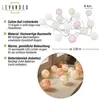LED Lichterkette Baumwolle Balls Beige Rosa Weiss Produktbild-Vorschau 2