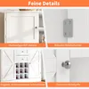 Collage showing details of a white cabinet. Anteprima dell’immagine prodotto