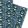 Meeres Geschenkpapier mit kleiner Seejungfrau und Schätzen, Produktbild-Vorschau 1