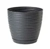 Pot de fleurs en plastique anthracite avec socle 10,7 x 11 Voir les images du produit 2