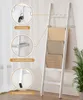 YORBAY Handtuchleiter Handtuchhalter Bambus 4 Haken und 2 Produktbild-Vorschau 3