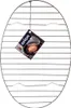 A metal roasting rack with a product tag hanging from it. Produktbild-Vorschau
