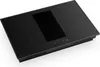 A black induction cooktop with an integrated downdraft ventilation system, shown from a slightly elevated angle against a white background. Náhled obrázku produktu