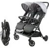 Bambisol DS209 GRAU SCHWARZ – Zwillingskinderwagen Produktbild-Vorschau 1