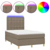 Boxspringbett mit Matratze & LED Taupe 120x200 cm Stoff Produktbild-Vorschau 1