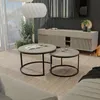 Skandinavischer 2er Set runder Couchtisch Lavo mit Produktbild-Vorschau 2
