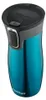 A blue Contigo brand insulated travel mug with a black lid and gray grip. Náhľad obrázku produktu