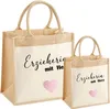 Jute Tasche Erzieherin mit Herz bedruckt, Jutetasche M Produktbild-Vorschau 6