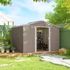 Outsunny Verzinkter Stahl Gerätehaus 4,9m² 277x195x192cm Produktbild-Vorschau 2