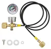 CO2-Transferschlauch 1,5 m, 3500 PSI Manometer, für Argon & Stickstoff Náhľad obrázku produktu