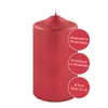 Fink Stumpenkerze  metallic rot Produktbild-Vorschau 2