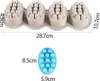 Silikon Seifenform, 4 Kavität Oval Massage Seifenform Keks Produktbild-Vorschau 3