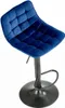 Barhocker H-95 43x84x44 cm Samt höhenverstellbar Fußstütze Produktbild-Vorschau 3
