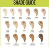 A shade guide for foundation, showing different shades with their corresponding numbers and names. Náhľad obrázku produktu