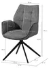 MASSIVMOEBEL24 Drehstuhl 61x61x89 braun / grün HENRI #101 Produktbild-Vorschau 8