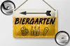 Blechschild 18x12cm Biergarten links Bier Schild Produktbild-Vorschau 3