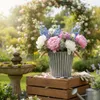 Deko-Topf Shabby Chic Metall Ø21,5cm mit Henkeln für Produktbild-Vorschau 2