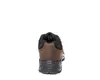 The back view of a brown and black work shoe is shown against a white background. Produktbild-Vorschau