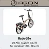 Agon Parklane 20 Zoll Klapprad Fahrrad beige Produktbild-Vorschau 6