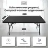 IvoQ Klapptisch – 180 cm – Rattan-Optik – Schwarz – Produktbild-Vorschau 2