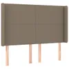 LED Kopfteil Taupe 147x16x118/128 cm Stoff Produktbild-Vorschau 3