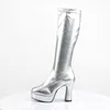 Plateau Stiefel mit Reißverschluss silber Schuhgröße: 36 Produktbild-Vorschau 4