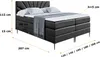 ALTDECOR Boxspringbett mit Schwarz Füßen, Matratze und Produktbild-Vorschau 6