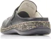 A close-up, rear view of a black clog-style shoe. Anteprima dell’immagine prodotto