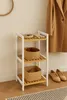 Regal 3 Etagen 35x30x70 cm, weiß, Bambus Produktbild-Vorschau 6
