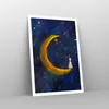 Poster - Poster ohne Rahmen - Mädchen auf der Mond - 70x100 Produktbild-Vorschau 7