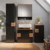 A modern bathroom vanity set with a sink, cabinets, and a medicine cabinet. Anteprima dell’immagine prodotto