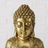 Dekofigur, Buddha Figur, Kunstharz gold, H 20 cm Produktbild-Vorschau 4