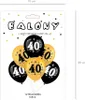 Sada balónků ke 40. narozeninám, černá a zlatá, 30 cm, 10 Náhled obrázku produktu 3
