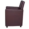 Esszimmer Stühle (2er Set) auf Rädern braun Produktbild-Vorschau 3