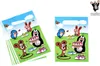 A stack of party bags with cartoon characters on them, including a mole, mouse, hedgehog, and rabbit, celebrating a birthday with gifts and cake. Náhľad obrázku produktu