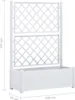 vidaXL Bac à plantes avec treillis 100x43x142 cm PP blanc Voir les images du produit 8