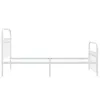 vidaXL Postel s čelem a nohou kovová bílá 100x190 cm Náhled obrázku produktu 5