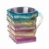 Tasse en forme de livre peinte, tasse à café empilée en 3D, Voir les images du produit 5