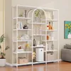 Merax Bücherregal Vitrine 180 cm, Modernes Standregal mit Produktbild-Vorschau 3