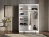 PAWS MÖBEL Armoire coulissante blanche 200x215x65 MONIDO Voir les images du produit 3