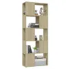 vidaXL Boekenrek/Roomdivider, Sonoma-eikenhout, 60x24x155 Productafbeelding-voorbeeld 4