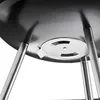 A close-up view of the underside of a black kettle grill, showing its metal legs and a silver vent. Voir les images du produit