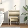 vidaXL Toaletní stolek s taburetem Sonoma dub 60x40x113,5 Náhled obrázku produktu 3