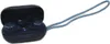 A pair of blue JBL earbuds in their charging case, with a blue lanyard attached to the case. Náhľad obrázku produktu